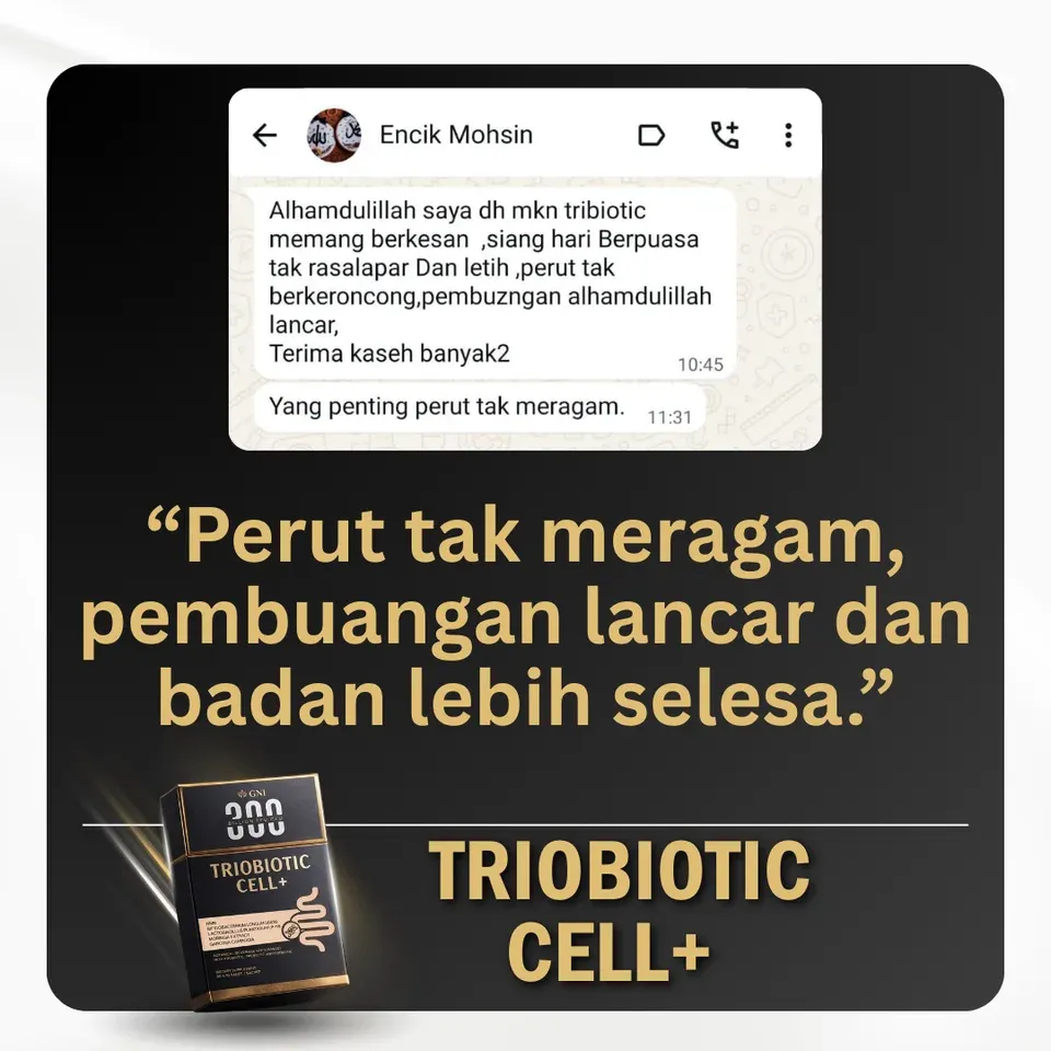 Mesej asal Encik Mohsin: pembuangan lancar dan yang penting perut tak meragam.