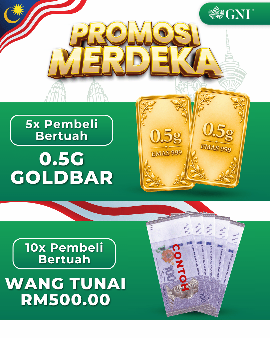 Promosi Merdeka GNI — Hadiah Cabutan Bertuah