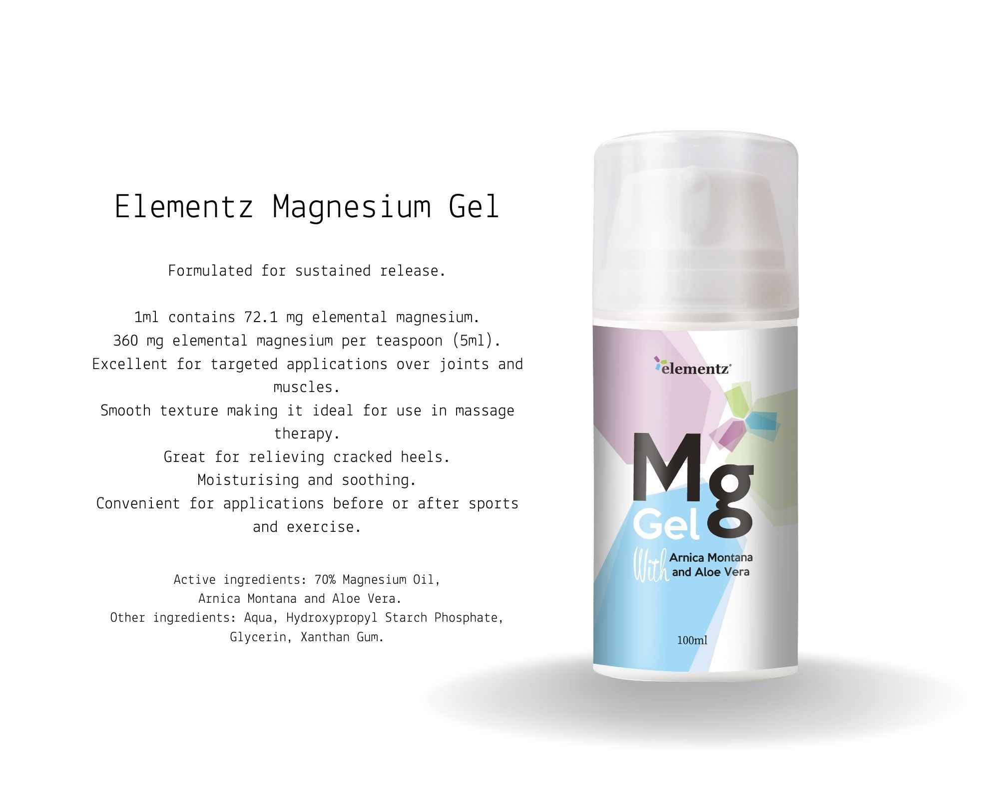 ELEMENTZ MAGNESIUM GEL 100ML