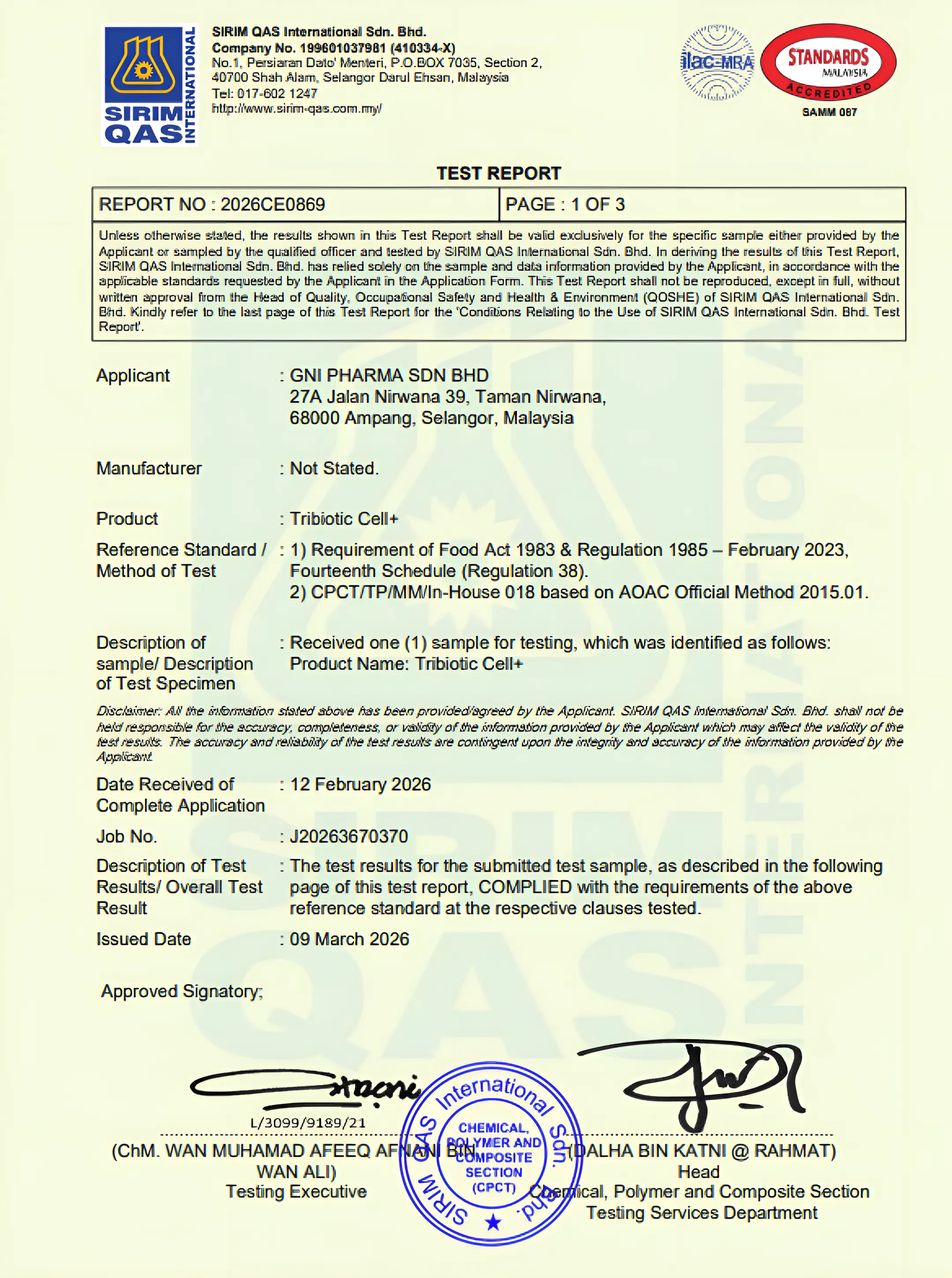 Sijil / Logo SIRIM