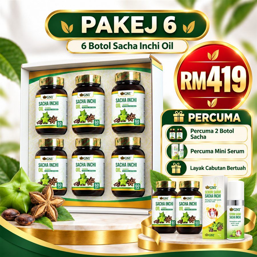 Pakej 6 Sacha Inchi Oil