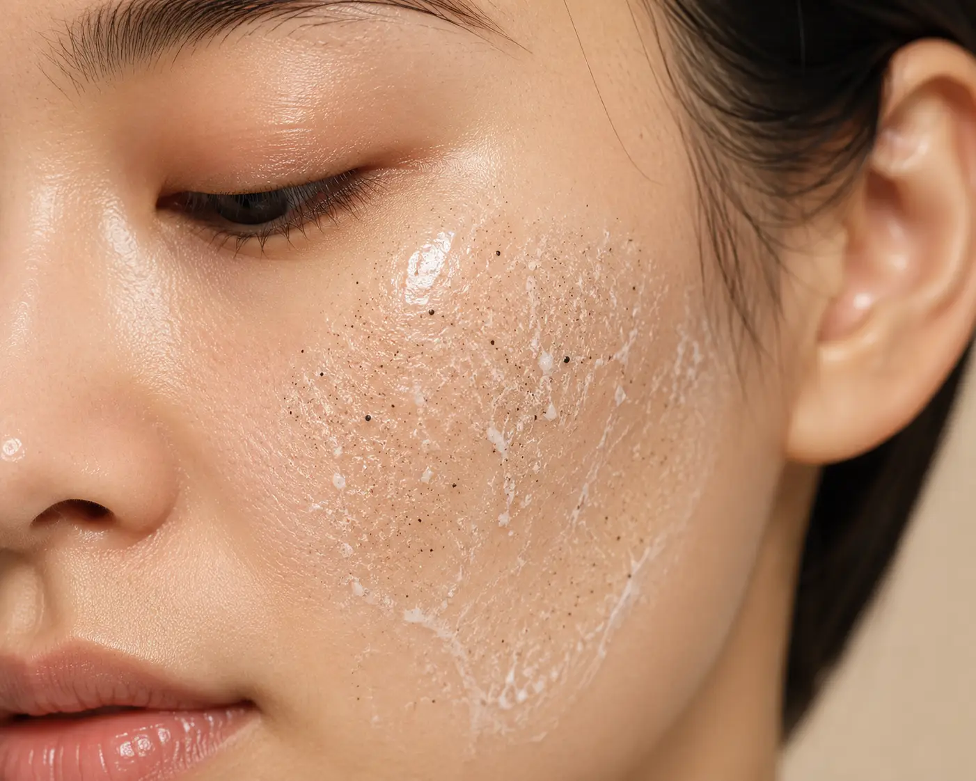 Sisa sunscreen dan SPF yang melekat pada kulit