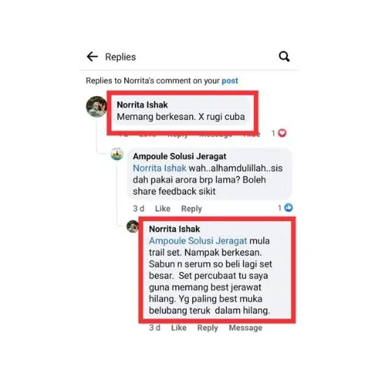 Hasil pengguna Trial Set 9