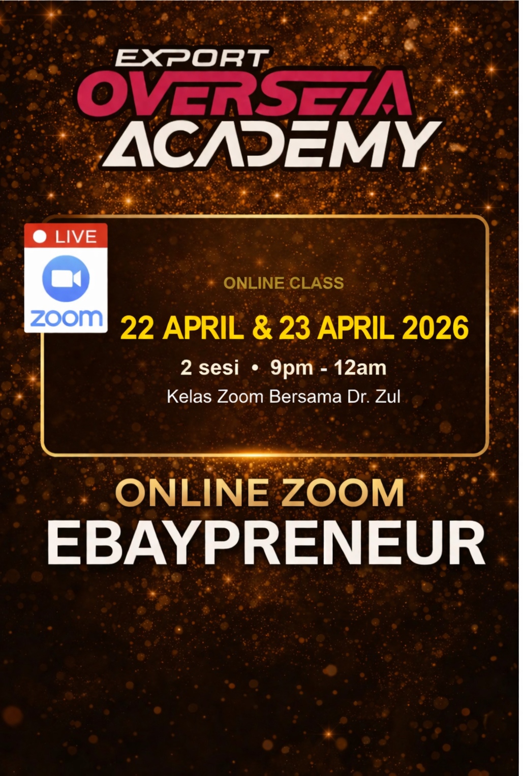 22 & 23 April 2026 Zoom Class