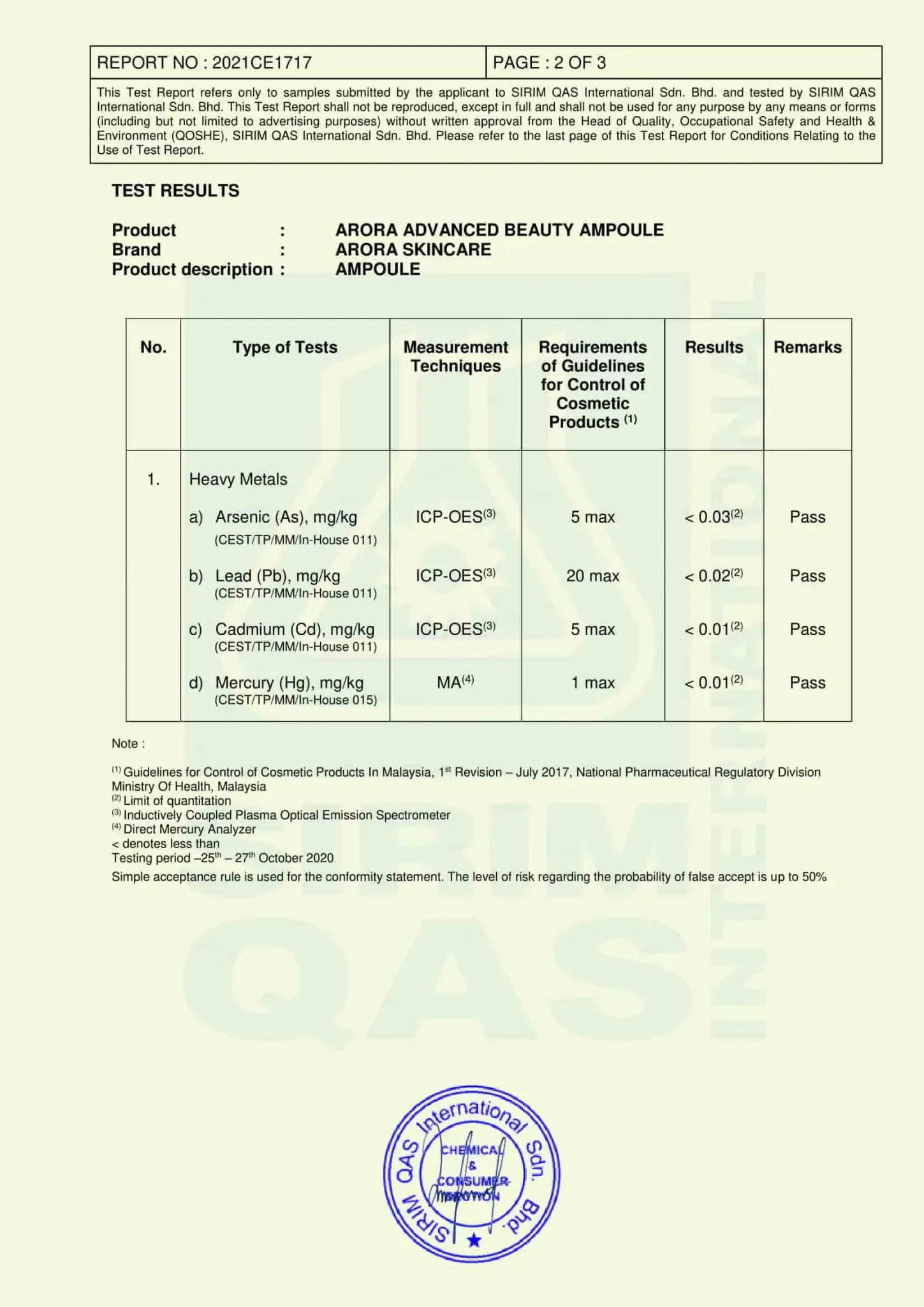 Dokumen SIRIM Arora 1