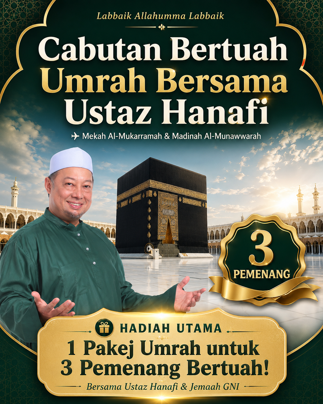 Cabutan Bertuah Umrah Bersama Ustaz Hanafi