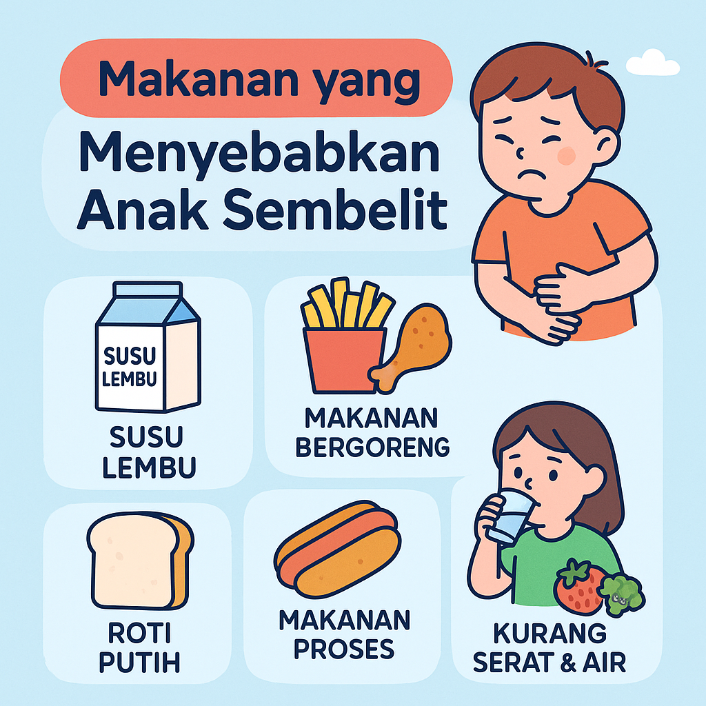 makanan yang menyebabkan anak sembelit