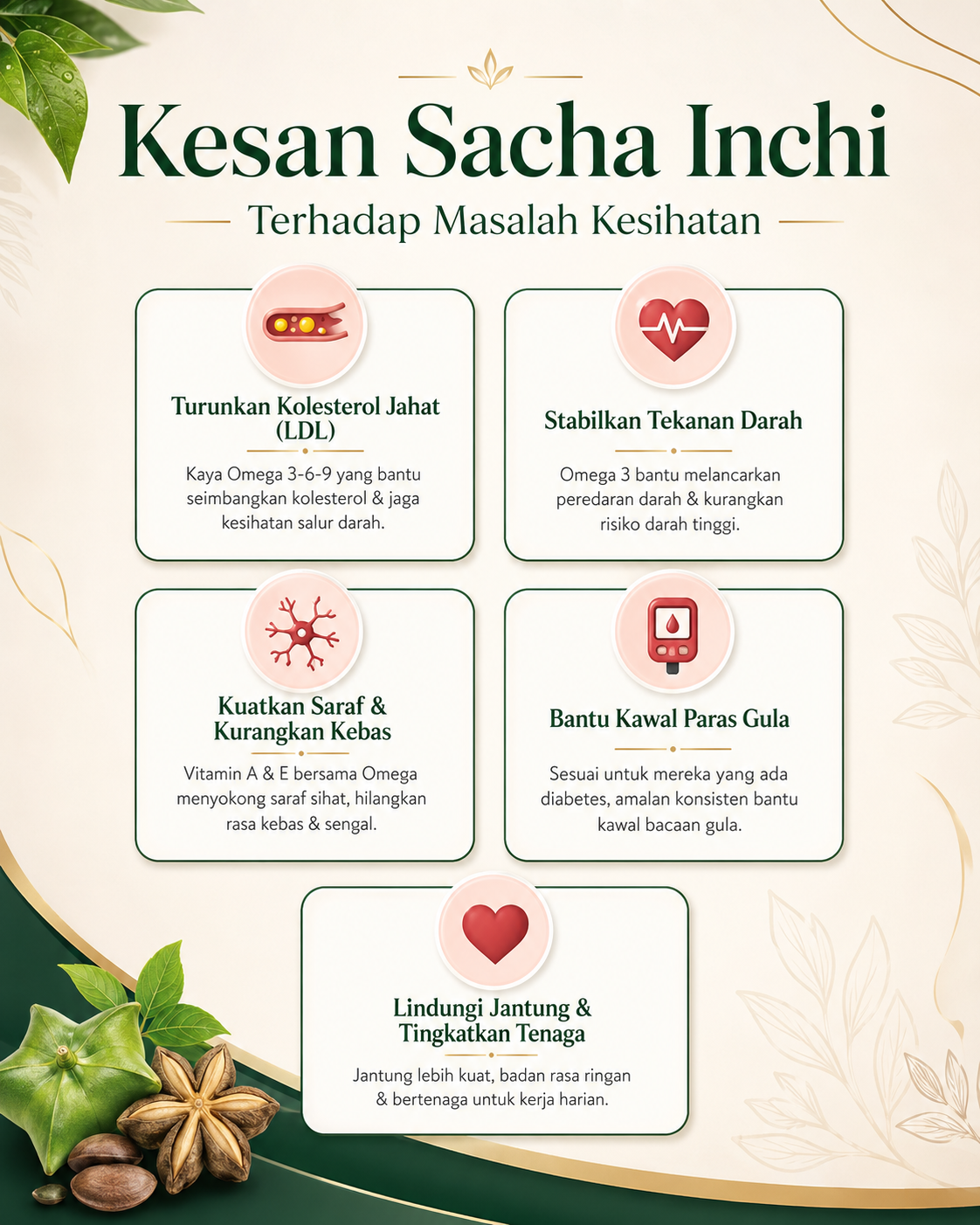 Kesan Sacha Inchi Terhadap Masalah Kesihatan